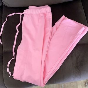 simple cute pink flared sweatpants
